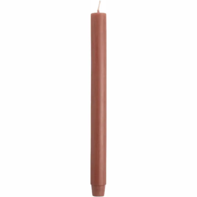 Rustik Lys Dinerkaarsen (2,6 x 30 cm) - Antik Rosa (Brique) - Doos 20 stuks Rood