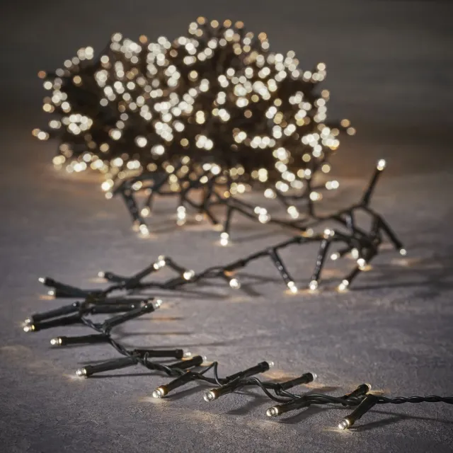 Luca Lighting kerstverlichting lichtsnoer - buiten - 700 lampjes warm wit - flashfunctie - 1400 cm