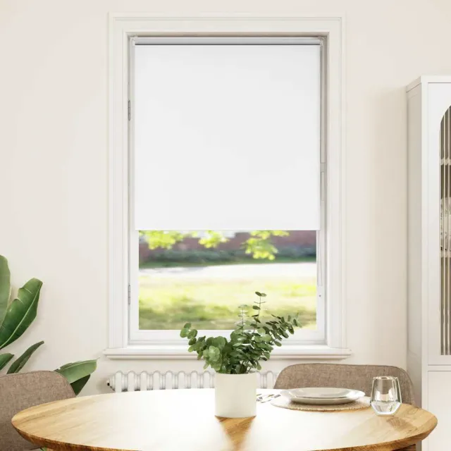 vidaXL Rolgordijn verduisterend 80x130cm stofbreedte 75,7 cm polyester Wit