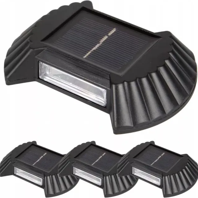 ABC-Led LED solar wandlamp set - Met schemersensor - 2 kanten - 4 stuks zwart