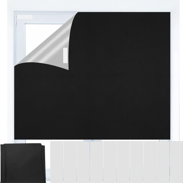 CSGoods Verduisterend rolgordijn 150 x 200 cm voor dakraam | Thermorolgordijn zonder boren | Draagbare zonwering voor familie en reizen Any