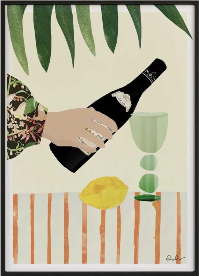 Brushery Poster - SERVED - wijnliefhebber - wijn - art geel