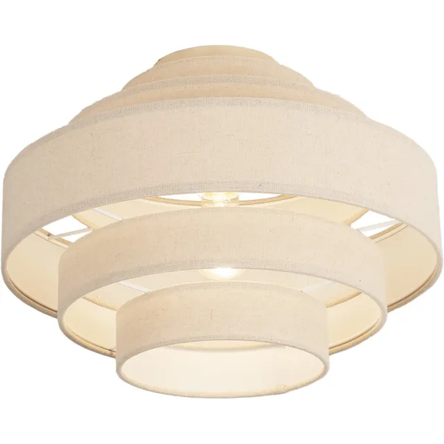 Lumidora Plafondlamp 75174 - Plafonniere - POLIGNANO - E27 - Beige - Stof - ⌀ 40 cm