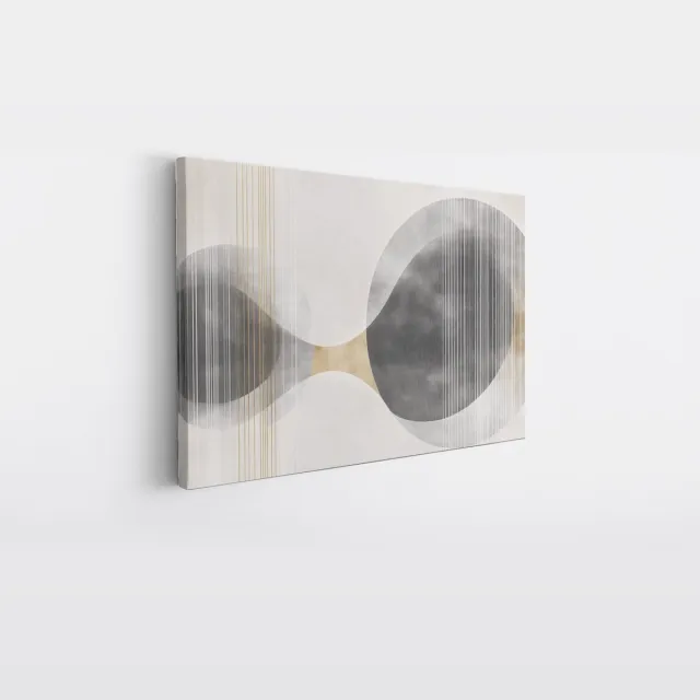 Saammp Canvas Schilderij - Vormen - Abstract - 150x100 - Foto op canvas - Wanddecoratie - Muurdecoratie Woonkamer - Slaapkamer decoratie - Canvas Print Multicolor