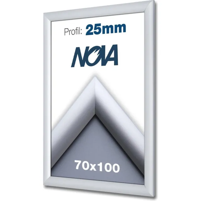 Nova 3 PACK Nova Kliklijsten B1 70 x 100 cm aluminium zilver – wissellijst - posterlijst