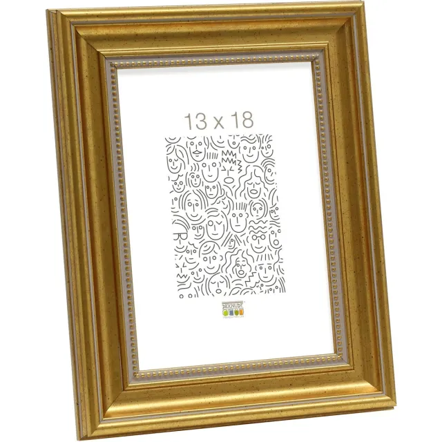 Deknudt Frames fotolijst S45HA1 - goudkleur - parelbiesje - foto 13x18