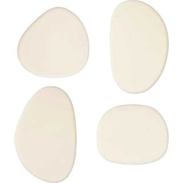 Atmosphera Kapstok set van 4 stuks - 7x6x10cm - Ivoor Ivoire