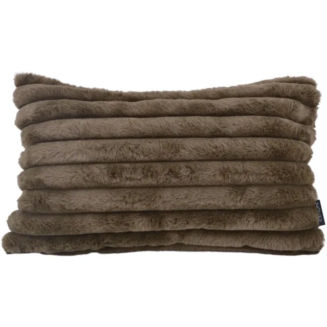 NOVÉE Rosie Rib Bruin Kussenhoes | 30 x 50 cm | Polyester