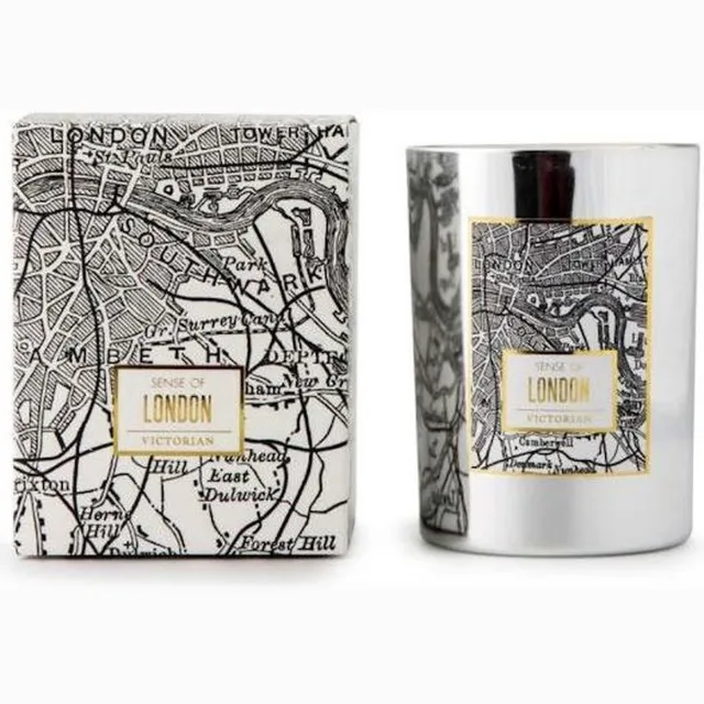 Victorian scented candles Geurkaars Victorian Sense of London zilver