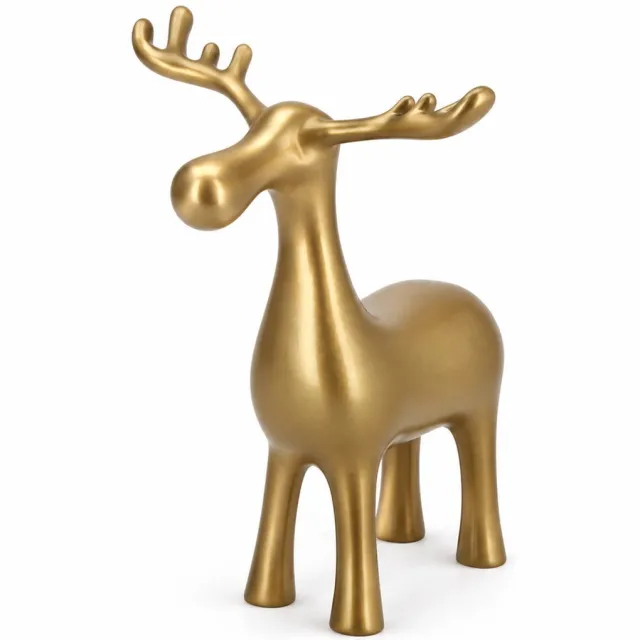 Daan-Kromhout Daan Kromhout - Decoratief Beeld - Eland - Goudkleurig - 14,5 x 13 x 18 cm - Metaal - Kerstdecoratie