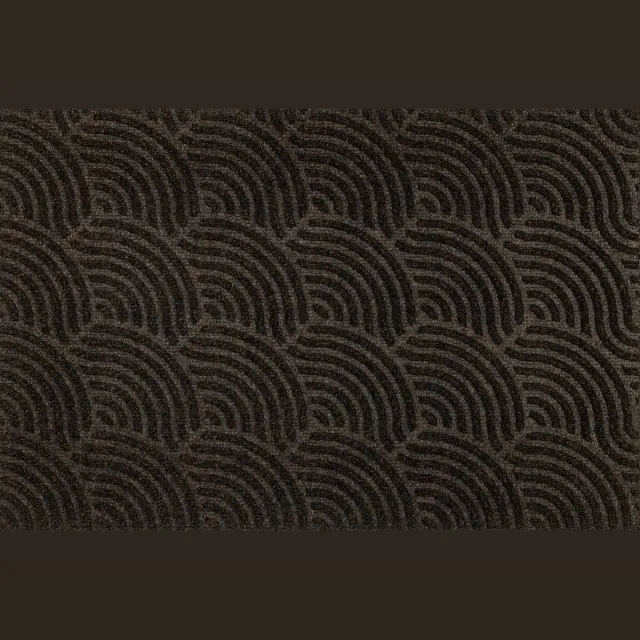 Kleen-Tex Dune Deurmat Waves - 60 x 90cm - Dark Brown donker bruin