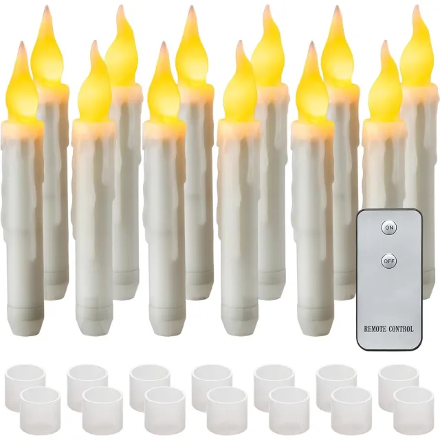 Equivera store Zwevende Kaarsen - Zwevende Kaars - Floating Candles - Hangende Kaarsen - Sfeerverlichting - Leuk voor in huis! Wit
