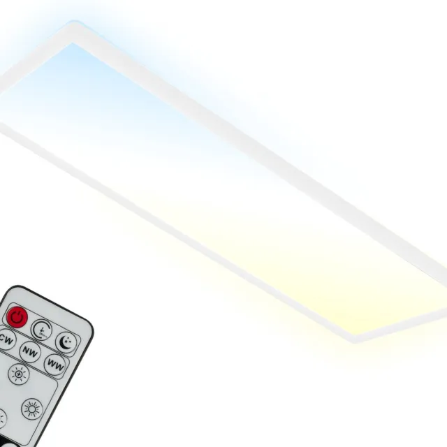Briloner Leuchten BRILONER Slim - CCT Plafondlamp led - plafoniere met afstandsbediening - warm wit licht & koel wit licht - dimbaar - 23W - 58cm - wit