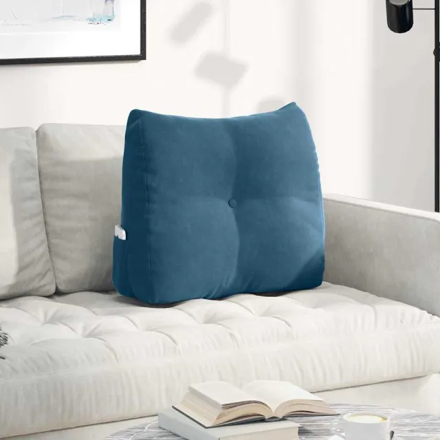 vidaXL Rugkussen Blauw 60 x 50 x 24 cm Fluweel