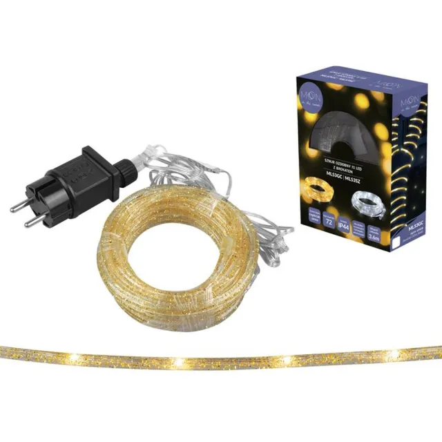 MOON in the room Decoratiesnoer 72 LED's met glitter - Zilver - Warm wit - IP44