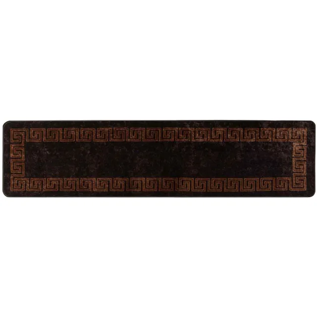 vidaXL Tapijt - Runner - MARSA - Zwart - 100 - x - 450 - cm - Polyester - en - PVC