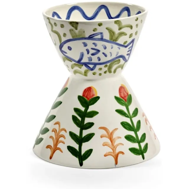 Serax Shurleey Santiago De Borja vaas D30cm H33cm Aquaje Mix meerkleurig