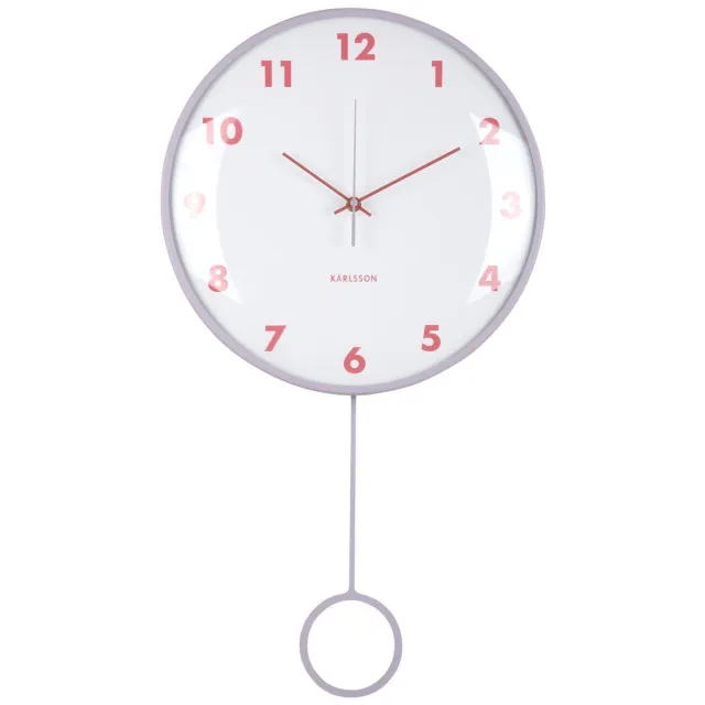 Karlsson Wandklok Cheeky Dome - Zachtpaars - 7.1x35.5x61.5cm - Wandklok Scandinavisch