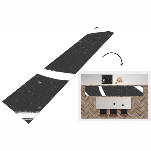 KitchenYeah Keukenloper - Loper keuken - Lijn - Minimalisme - Design - Keukenloper vinyl multicolor, foto 2