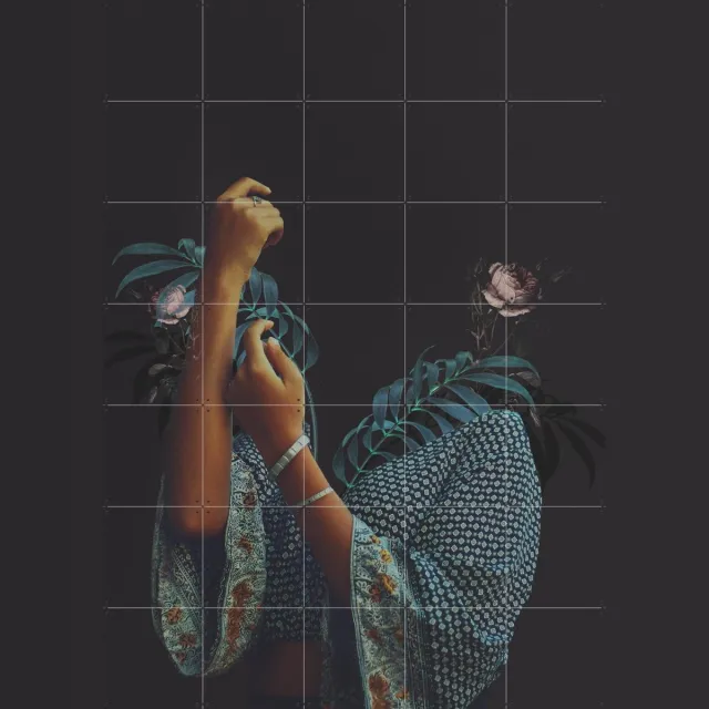 IXXI Seconds before Dawn, Frank Moth - 100 x 140 cm - Grote wanddecoratie en posters - Surrealisme, Gemengde Technieken, Woonkamer, Slaapkamer Donkere tinten / Warme kleuren / Zwart