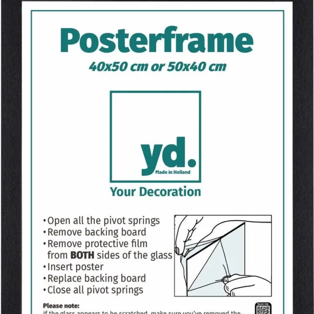 yd. Your Decoration - Posterlijst 40x50 cm - MDF - Zwart Mat - Parma