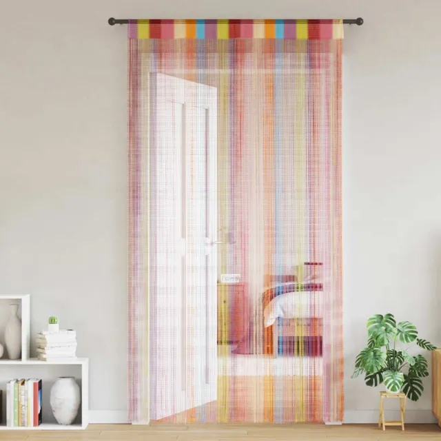 vidaXL Koordgordijnen 2 st Veelkleurig 100x250 cm Meerkleurig