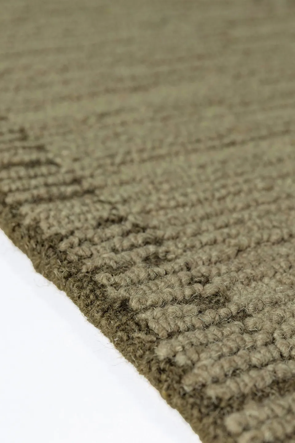 Flair Rugs Harris Modula wollen vloerkleed olijfgroen, foto 3