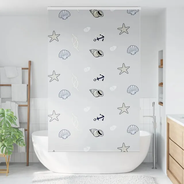 vidaXL Doucherolgordijn met cassette 130x240 cm stofbreedte 126 cm meerkleurig
