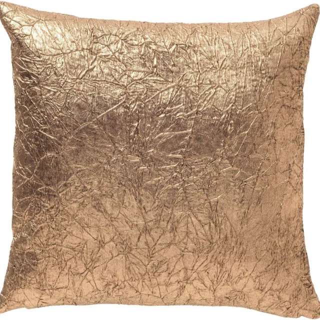 Dutch Decor SIENA - sierkussen 45x45 cm - glansvelours - reliëf - Gilded Beige - beige, goud - Inclusief binnenkussen - Luxe kussens voor woonkamer & bank