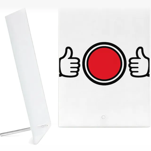 Mr Cadeautjes Glazen fotopaneel Een vergelijkbare feestelijke mijlpaalopmaak met een central - 15 x 20 cm, staand - glas, decoratie, wanddecoratie | cadeau Wit