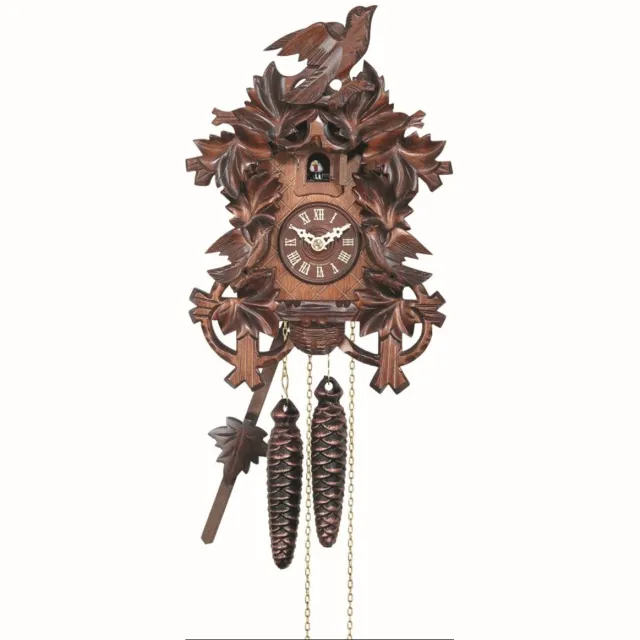 Engstler 625_Q - Koekoeksklok - Kwarts - Notenhout - 26 cm Bruin