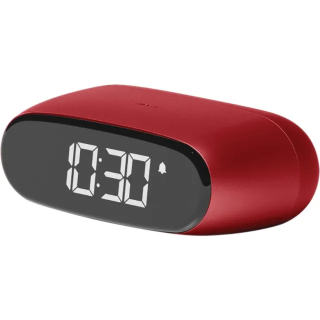 Lexon Design MINUT Pocket Size Alarm Clock - Dark Red Rood