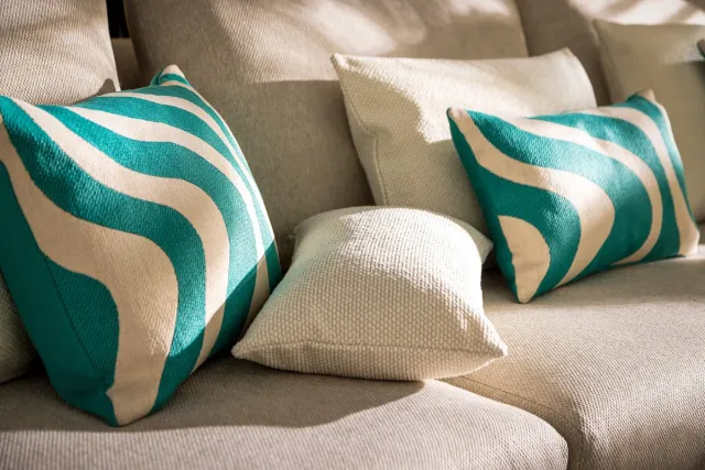 Dutch Decor KUSSENSET - 3-delig - Pure Wave - 45x45 cm, 40x60 cm - inclusief binnenkussens - blauw, wit - Met Ritssluiting – Decoratie set sierussens - Comfortabele kussentjes voor op de Bank