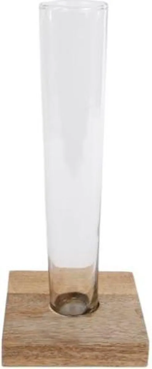 Gifts Amsterdam Vaas Rosalie 12 X 31 Cm Hout/glas Transparant