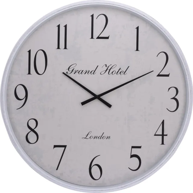 AM/63 Grote wandklok Grand Hotel London diameter 76cm!!! wit
