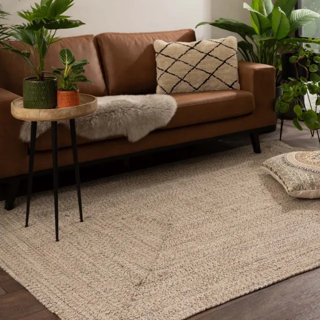 Boho&me Vloerkleed katoen - Joy beige/wit 300x400