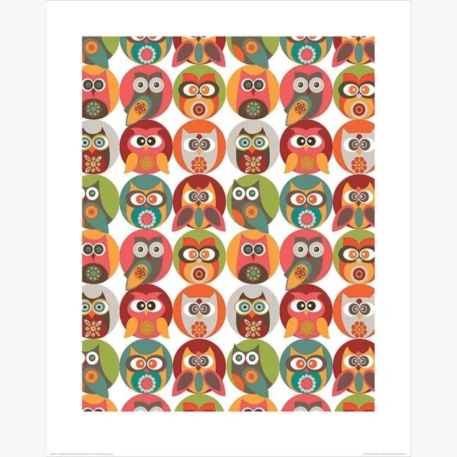 Pyramid Kunstdruk Valentina Ramos - Owls Family 40x50cm Divers