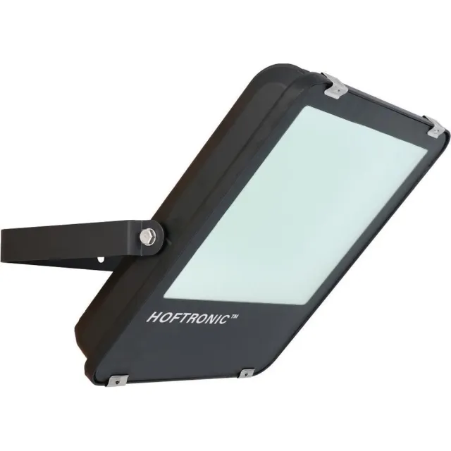 HOFTRONIC Luxor - LED breedstraler - 100 Watt - 160 lm/W 16000 lumen - 4000K Neutraal wit licht - IP65 Waterdicht - LED Schijnwerper met LumiLeds - Extreem efficiënt - 5 jaar garantie - LED Floodlight Zwart