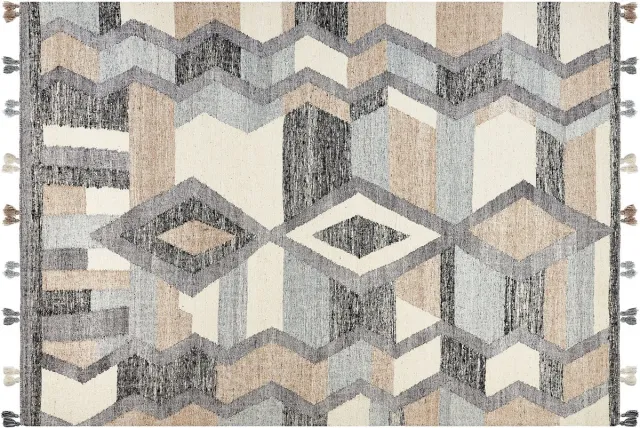 Beliani AYGEZARD - Kelim vloerkleed - Multicolor - Wol meerkleurig, foto 2
