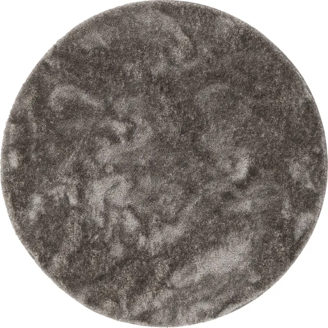 Snapstyle Hoogpolig vloerkleed Feeling Mix Round Zilver