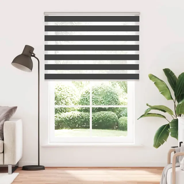 vidaXL Zebra rolgordijn 160x230 cm stofbreedte 155,9 cm zwart