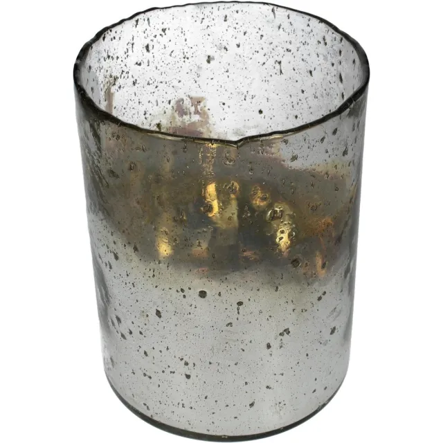 Wants&Needs Windlicht Glas Zilver 15 X 15 X 20 Silver