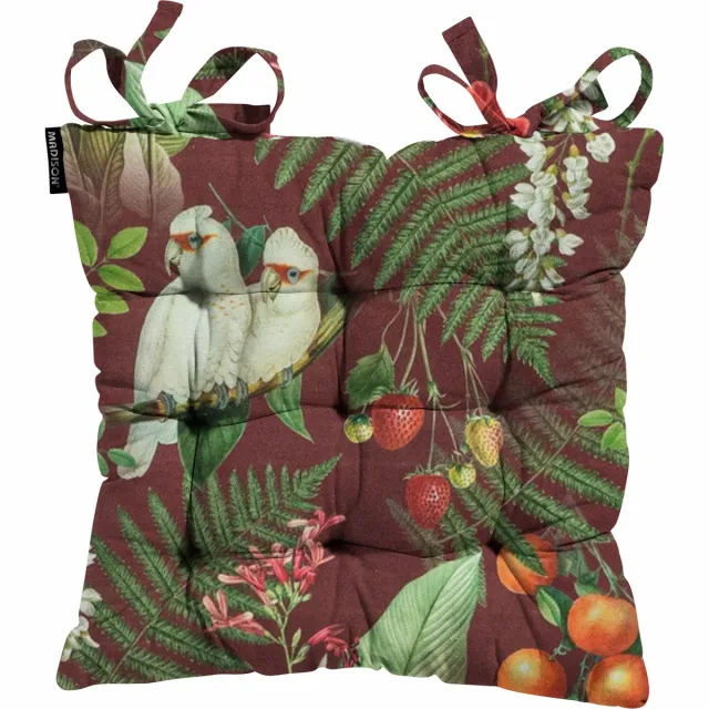 Madison Toscane kussen 46x46 Josie bordeaux