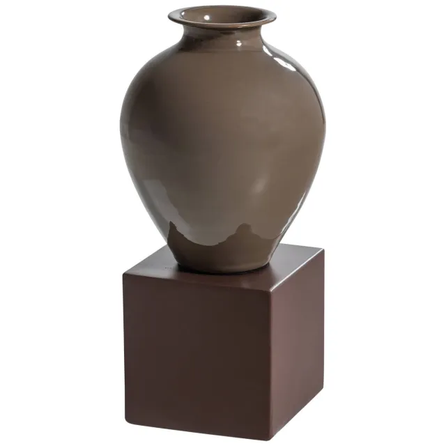 WOOOD Numo Wanddeco Set Vaas/Kubus - Metaal - Bruin - 39x19x19 brown