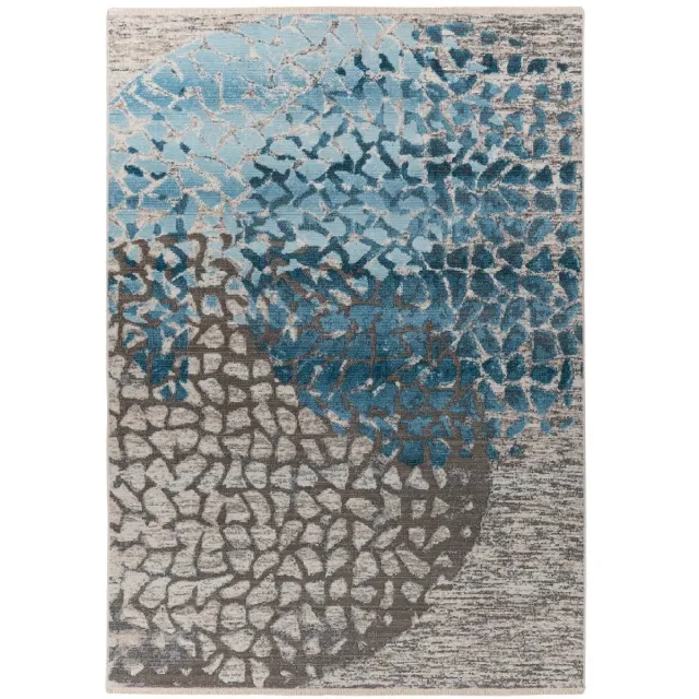 Dutch XXL Laagpolig Vloerkleed | Tapijt | Milan | Abstract | Multi/Blauw | 120x170 cm Multi / Blauw
