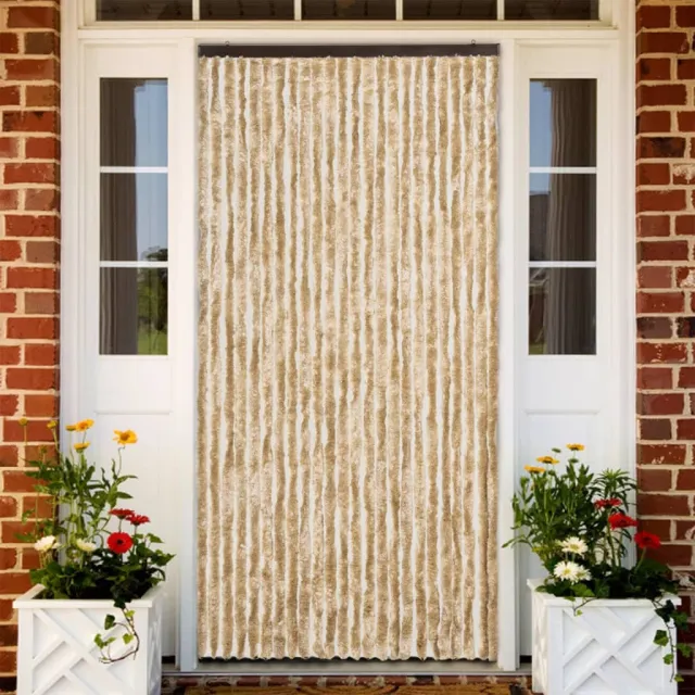 vidaXL Vliegengordijn 100x200 cm chenille beige