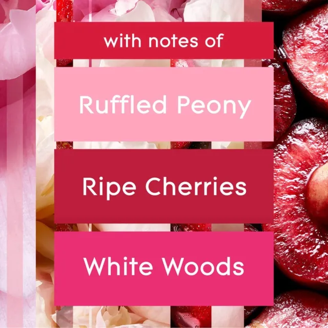 Glade Geurkaars Cherry & Peony 129 gr - Voordeelverpakking 4 stuks Rood