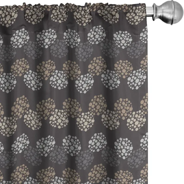 ABAKUHAUS Abstrakt – Gordijnen 75x225 cm – Taupe/Multicolor, Mikrofaser