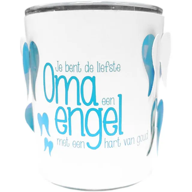Miko Stralend lichtje - Waxinelichtje met houder - Oma engel Meerdere kleuren