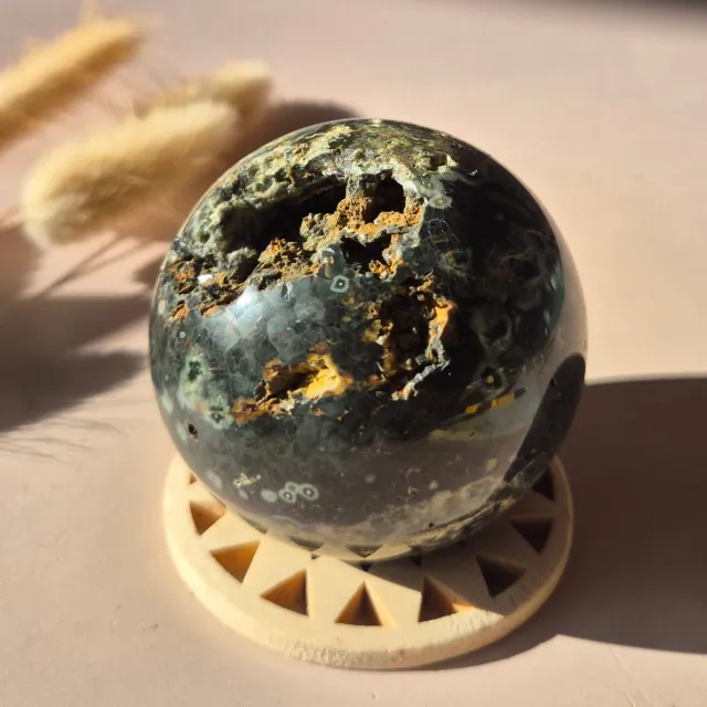 Moonlight Gemstones Kristallen Edelsteen Bol Ocean Jasper Bol – 50–60 mm #13 Meerkleurig